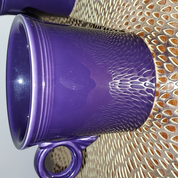 FiestaWare set of 2 mugs in the color Eggplant GUC! - Picture 3 of 12